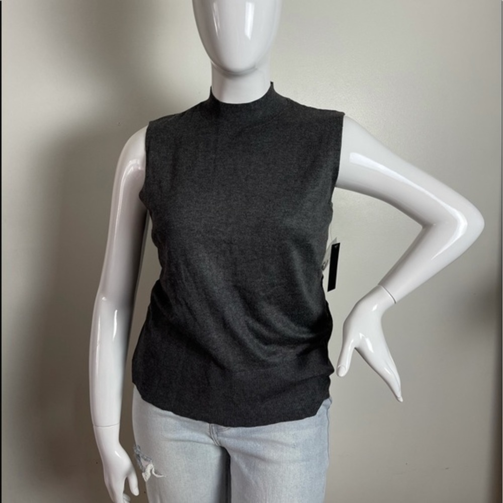 ⭐️Worthington Womens Mock Neck pullover Sweater charcoal heather size XXL